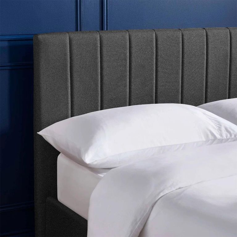 Aylen Bed - Grey - Linen Fabric - Sizes Available