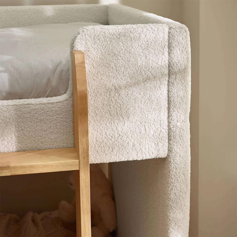 Teddy Bunk Bed - Cream and Natural - Fabric and Wood