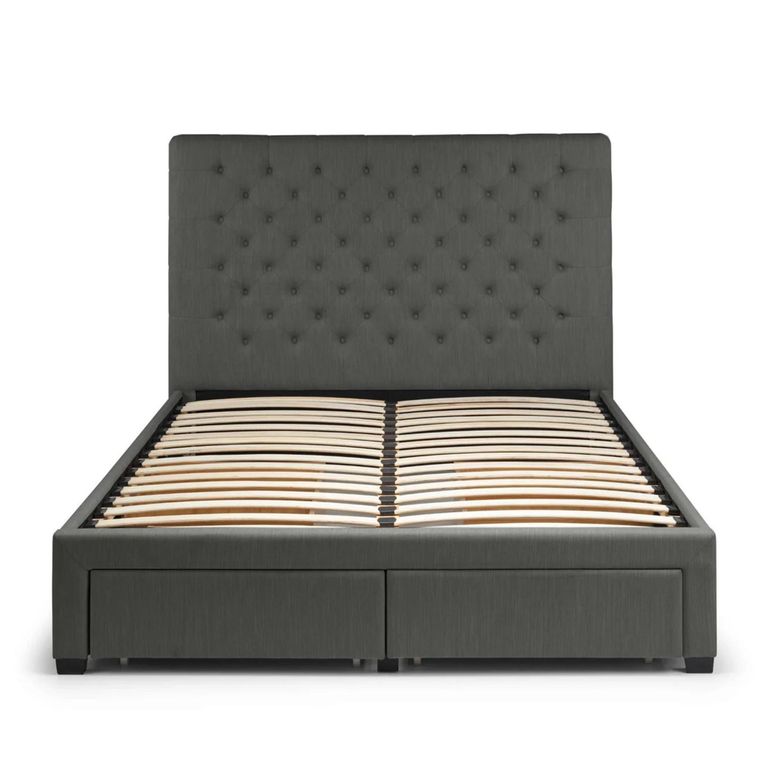 Wilton Storage Bed - 4 Drawer - Dark Grey - Fabric - Sizes Available