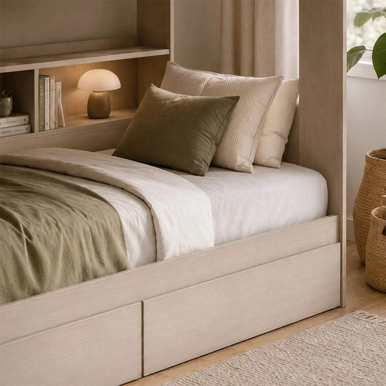 Camelot Staircase Storage Bunk Bed - Nordic White - Wood