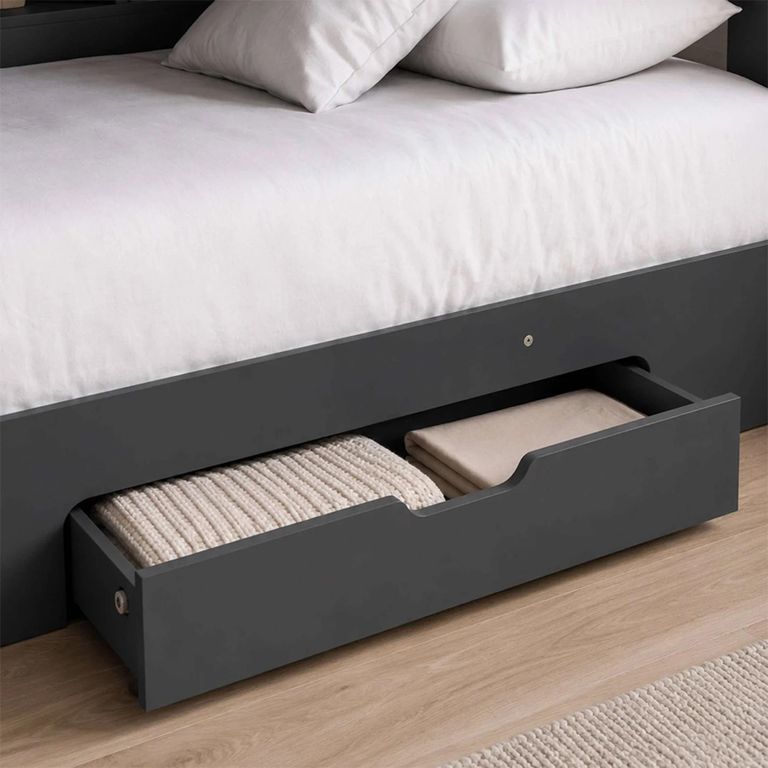 Orion Bunk Bed - 1 Drawer - Anthracite - Wood