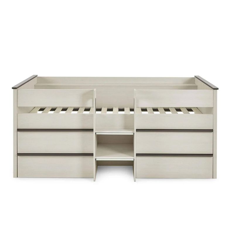 Celeste Midsleeper Storage Bed - Nordic White - Wood