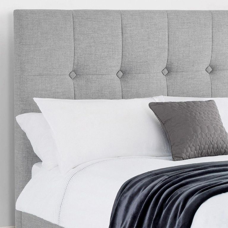 Sorrento Bed - 6ft Queen Size - Light Grey - Linen Fabric