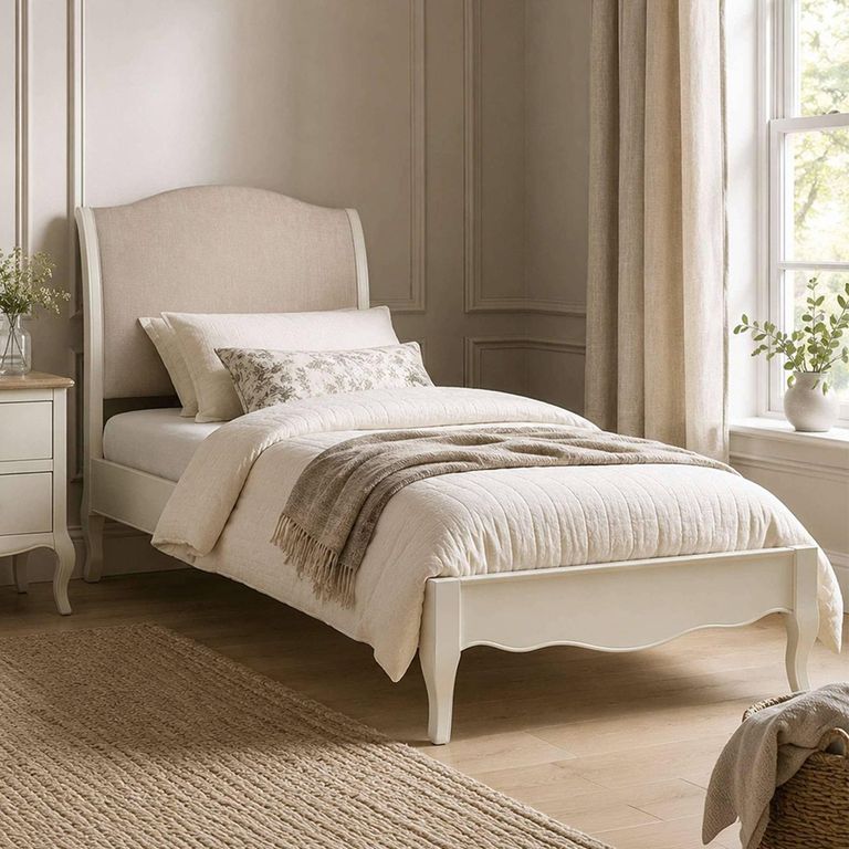 Camille Bed - French Style - Ivory - Sizes Available