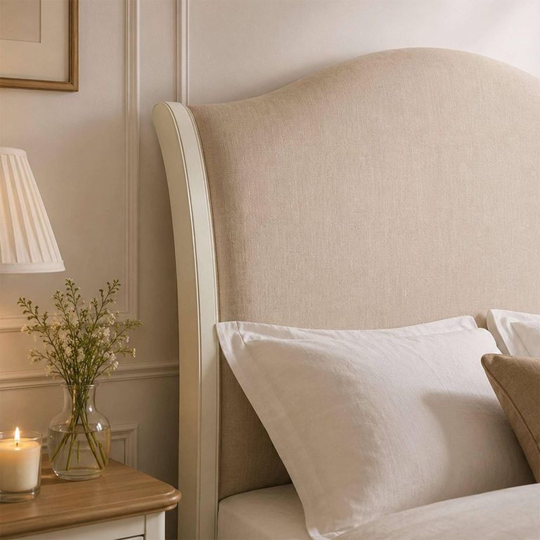 Camille Bed - French Style - Ivory - Sizes Available