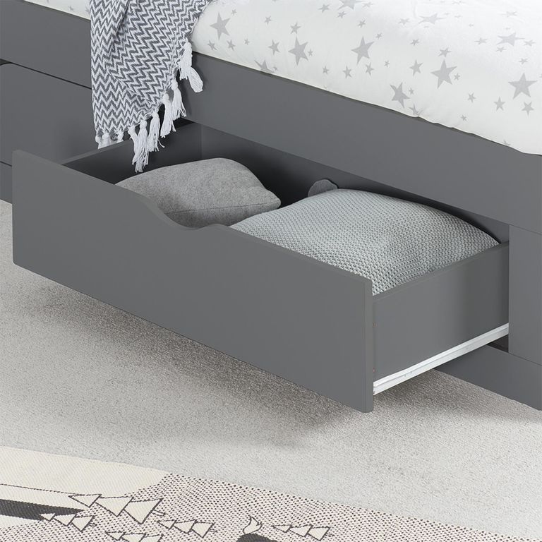 Appleby Storage Kids Bed - Slatted - Grey