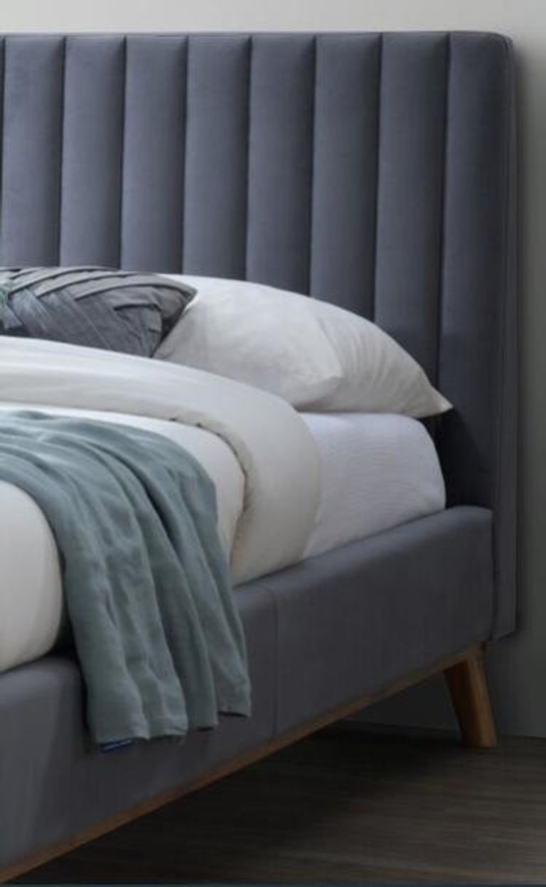 Albany Bed - Dark Grey Fabric - Sizes Available