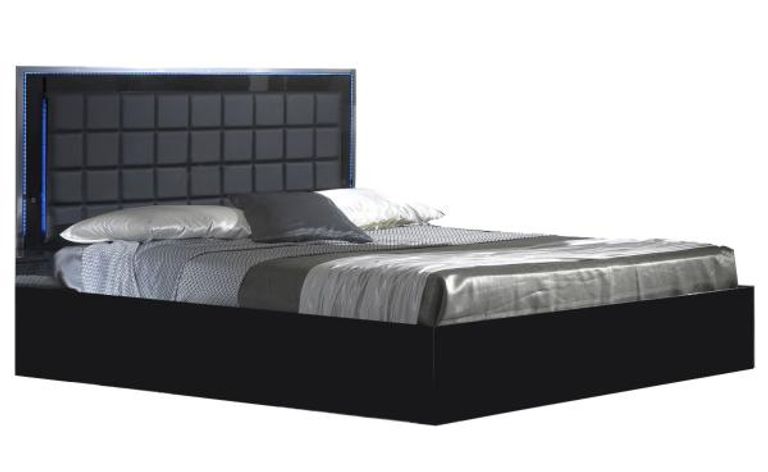 Ambra Black Italian Bed - Sizes Available