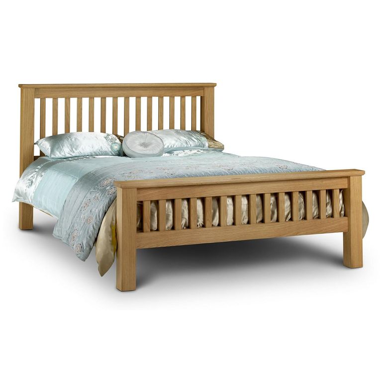Amsterdam High Footend Bed - Oak - Sizes Available