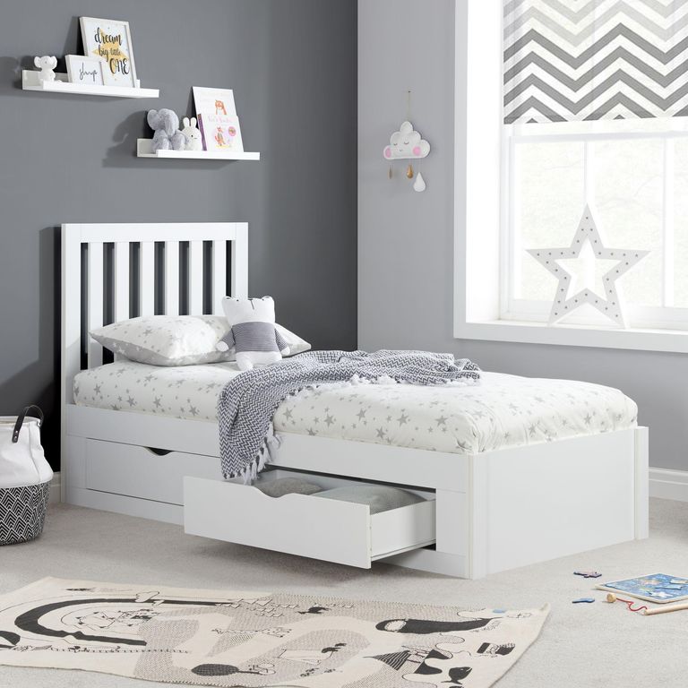 Appleby Kids Slatted Bed - White