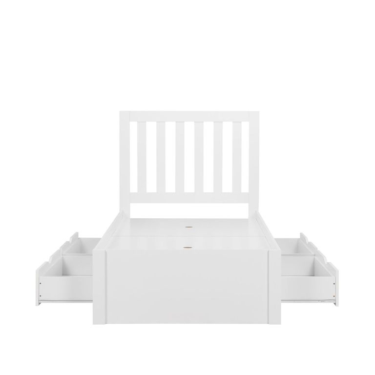 Appleby Kids Slatted Bed - White