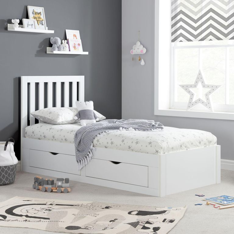 Appleby Kids Slatted Bed - White