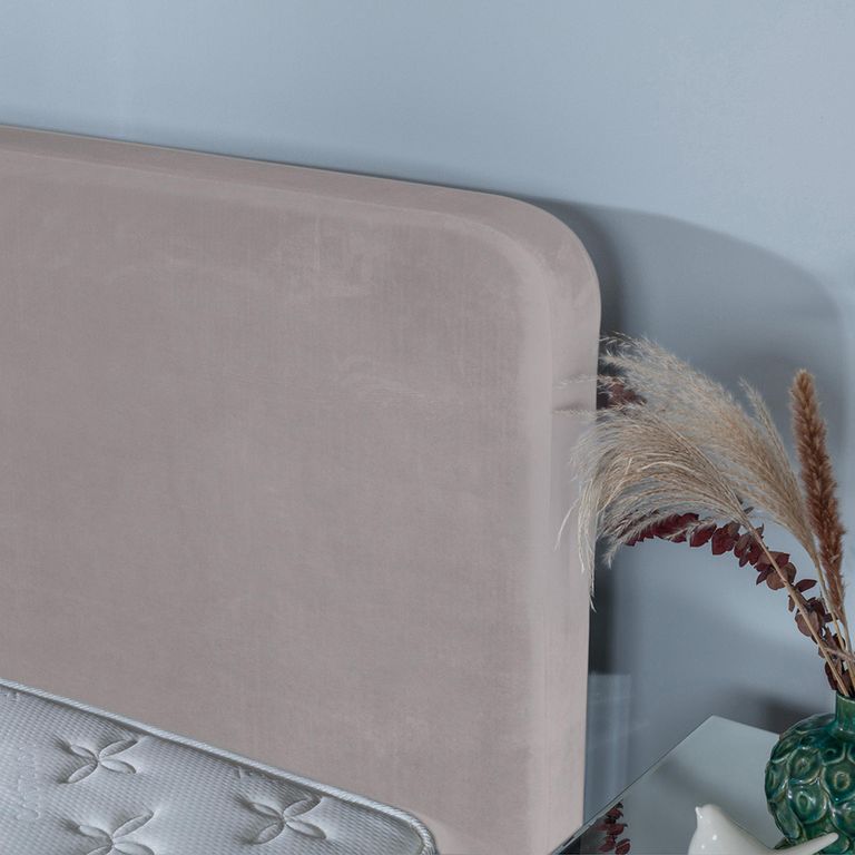 Ashby Beige Fabric Bed - 5ft King Size