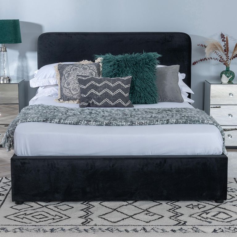 Ashby Black Fabric Bed