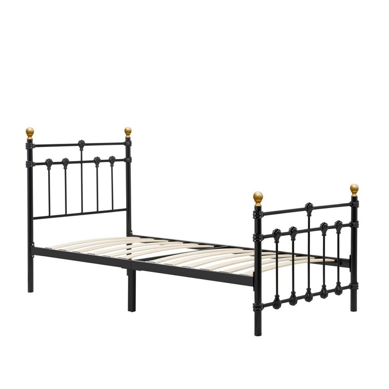Atlas Bed Frame - Black Metal - Sizes Available