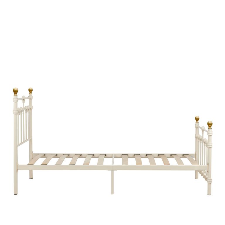 Atlas Bed Frame - Cream Metal - Sizes Available