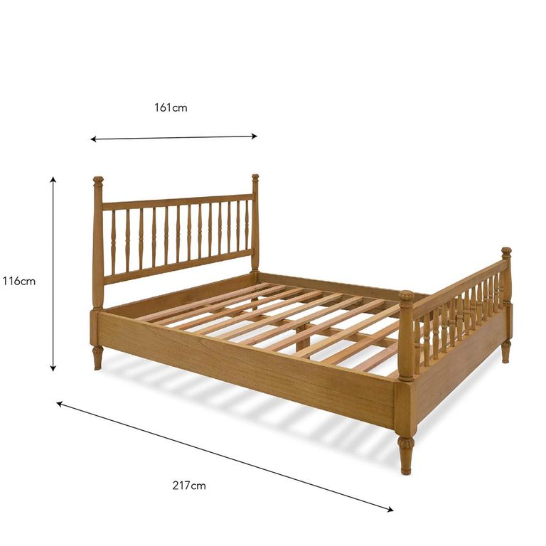 Barton King Bed Natural Wood