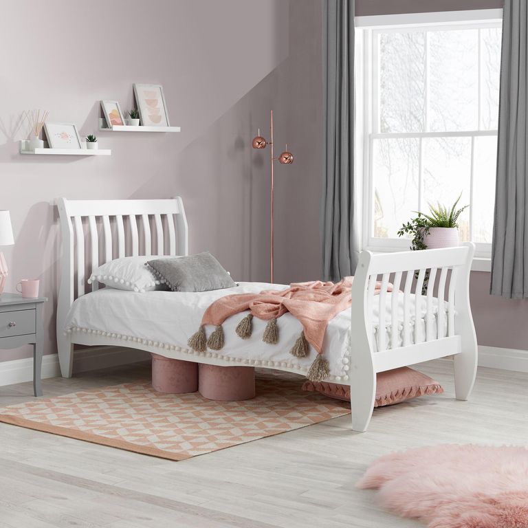 Belford High Foot End Bed - White - Sizes Available