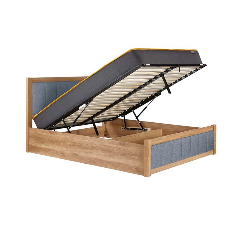 Belmont Ottoman Storage Bed - Grey and Oak - Sizes Available