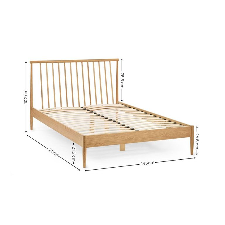 Belton Spindle Bed - Oak - Sizes Available