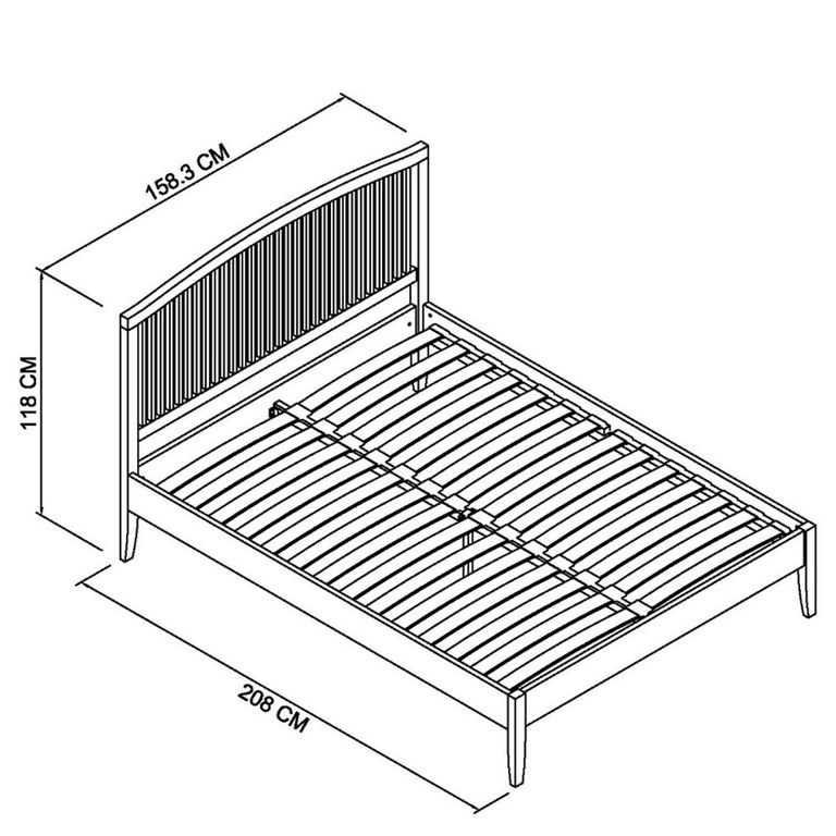 Ashby White Slatted Bed - Sizes Available