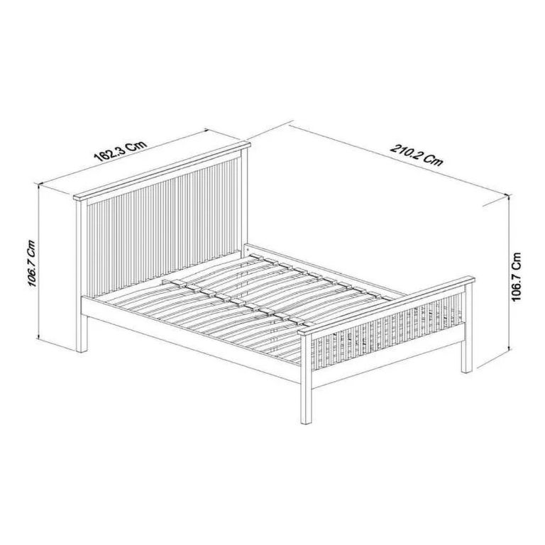 Atlanta Two Tone Bed - High Footend - 5ft King Size