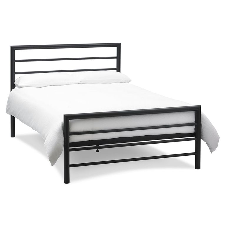 Urban Matt Black Metal Bedstead - 4ft Small Double
