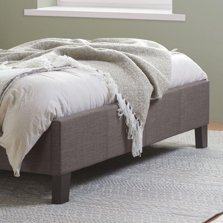Berlin Bed - Grey Fabric - Sizes Available