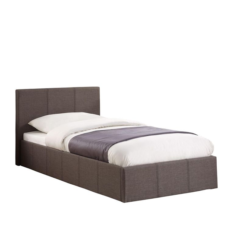 Berlin Ottoman Storage Bed - Grey Fabric - Sizes Available