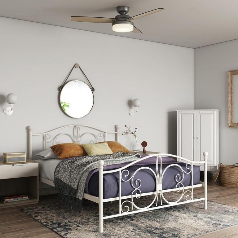 Boone White Metal Bed - Sizes Available - 3246198UK