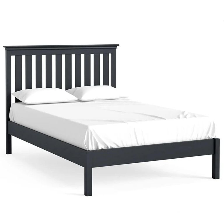 Bordeaux Slatted Bed - Charcoal - Sizes Available