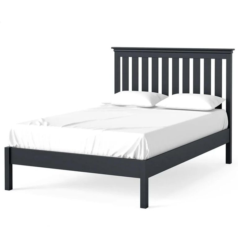 Bordeaux Slatted Bed - Charcoal - Sizes Available