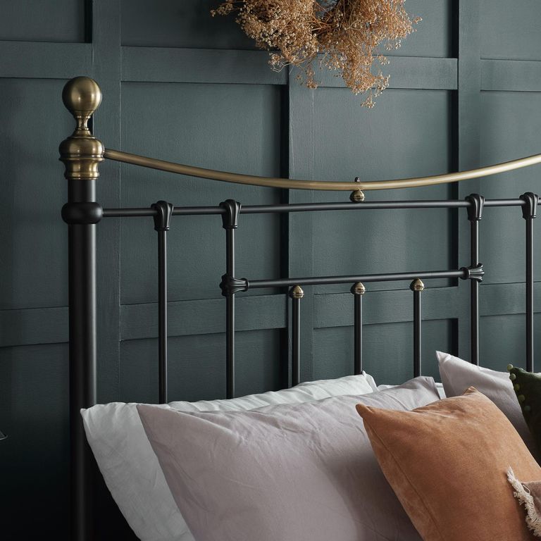 Bronte Bed Frame - Black Metal - Sizes Available