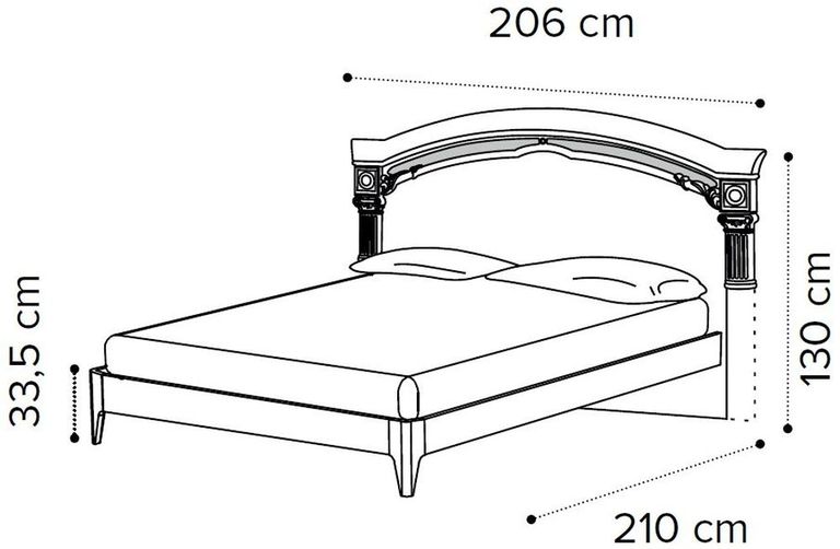 Nabucco Bed - Silver Birch - Sizes Available