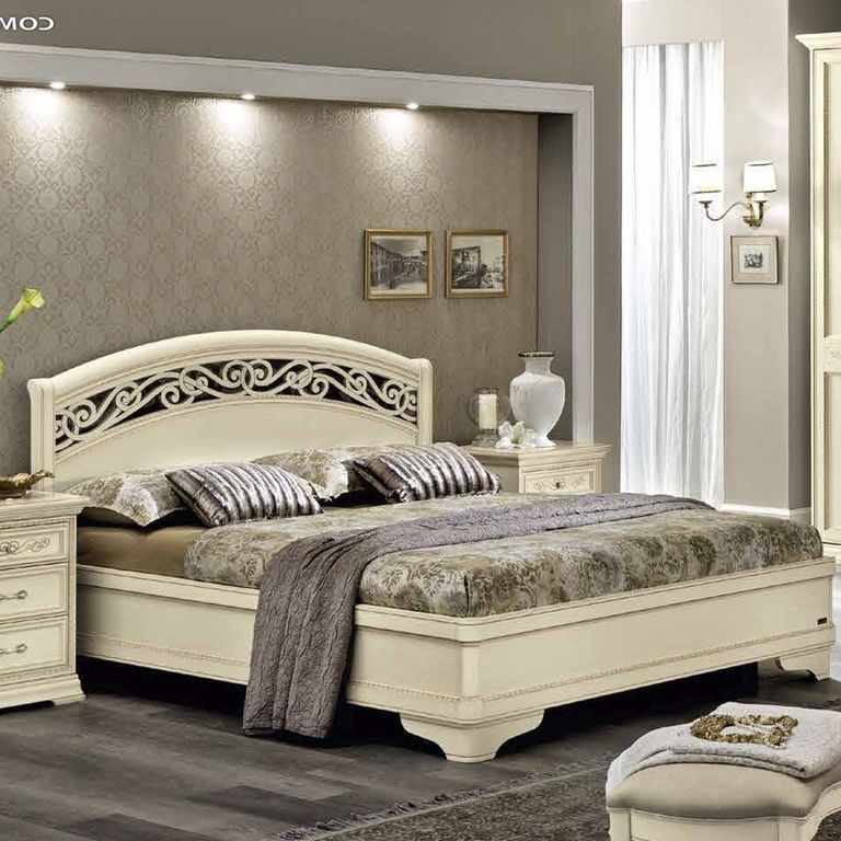 Torriani Bed - Botticelli - 6ft Queen Size - Ivory