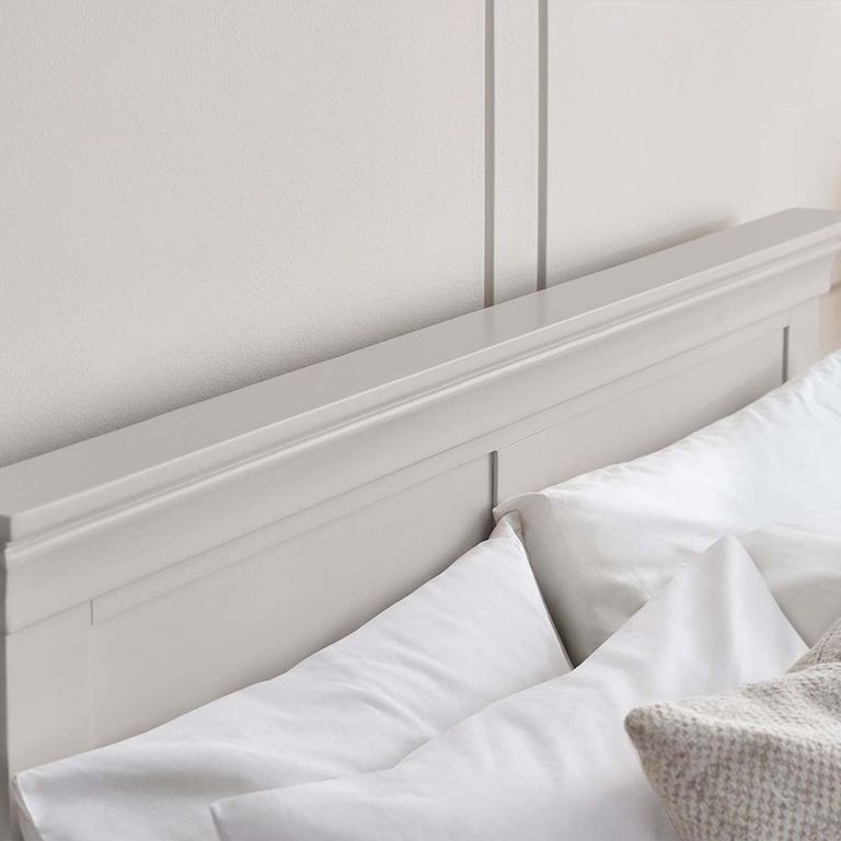 Clermont Panel Bed - Soft Grey - Sizes Available