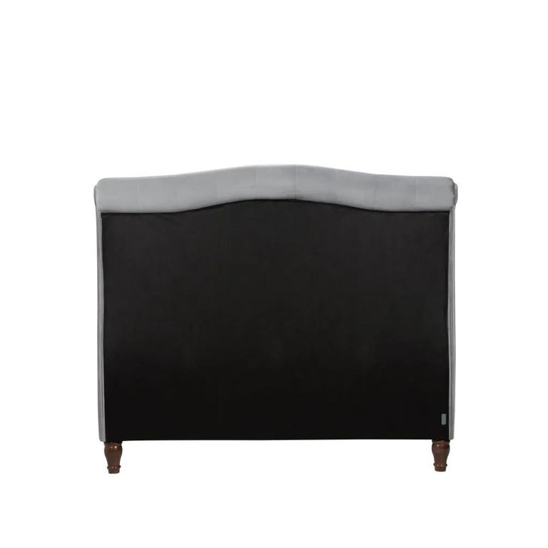 Colorado Bed - Grey Velvet Fabric - Sizes Available