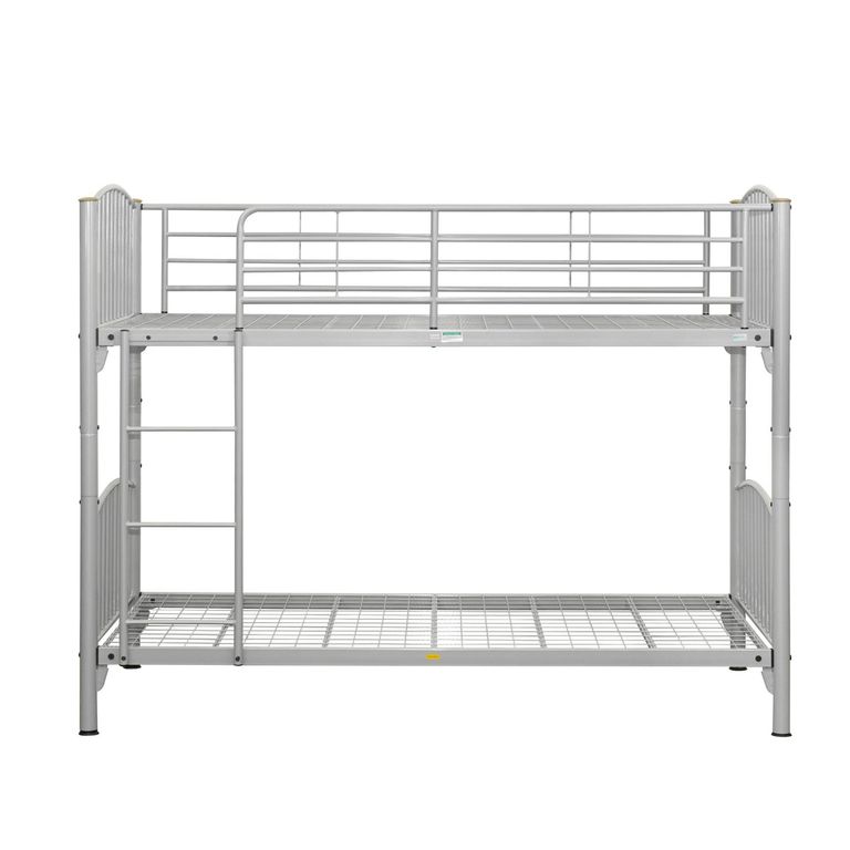 Corfu Kids Bunk Bed - Silver Metal Frame