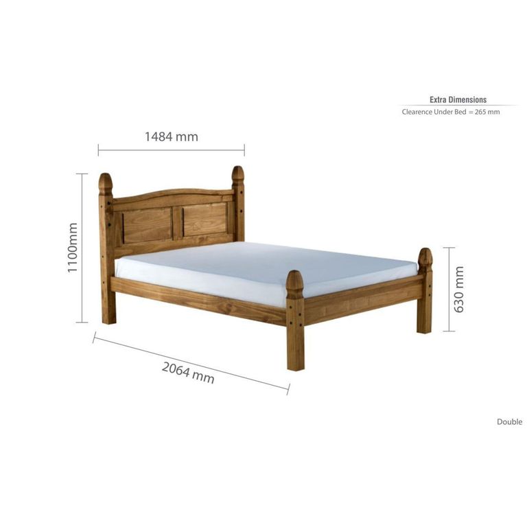 Corona Low Foot End Bed - Pine - Sizes Available
