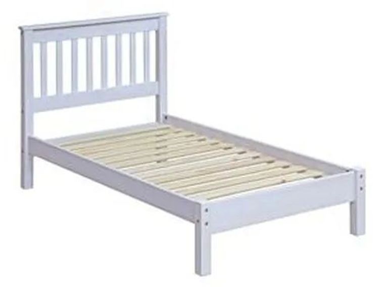 Corona White Mexican Pine 3ft Single Slatted Bed