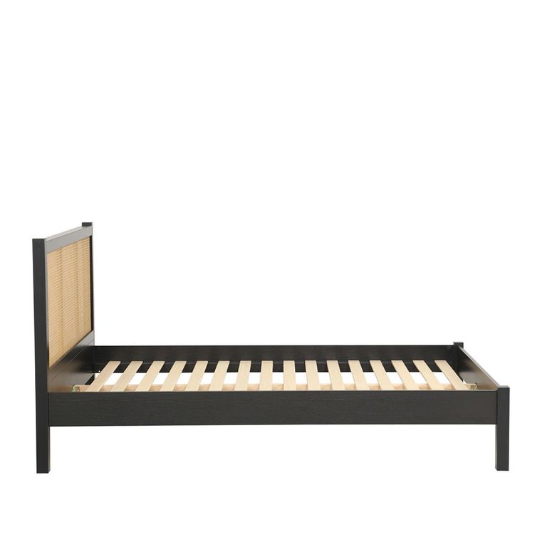 Croxley Bed - Black and Rattan - Sizes Available