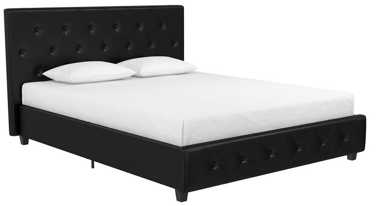Darke Black Fabric Bed - Sizes Available - 4026009UK