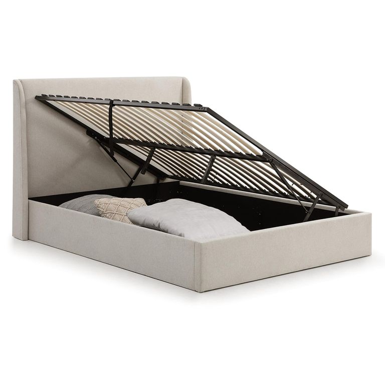Denver Beige Fabric Multi-Lift Ottoman Storage Bed - Sizes Available