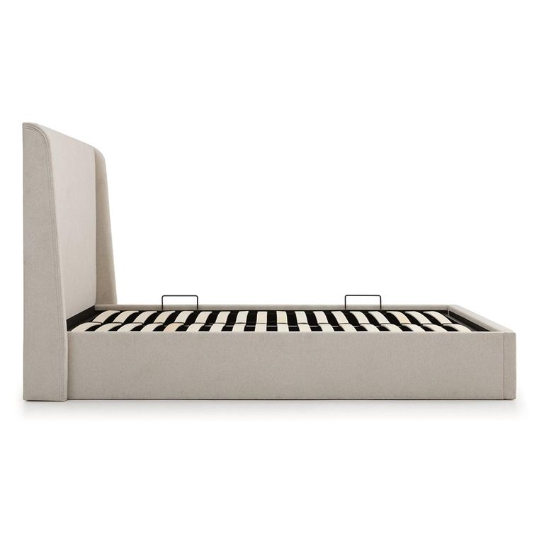 Denver Beige Fabric Multi-Lift Ottoman Storage Bed - Sizes Available