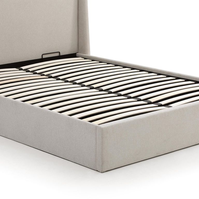 Denver Beige Fabric Multi-Lift Ottoman Storage Bed - Sizes Available