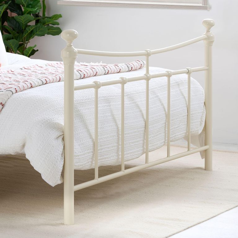 Emily Bed Frame - Cream Metal - Sizes Available