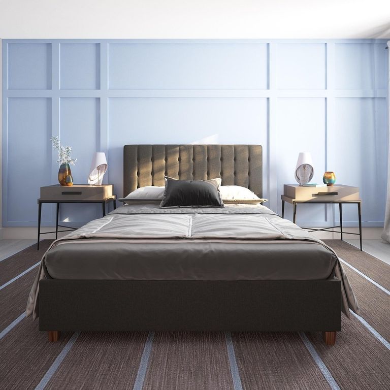 Erie Grey Linen Fabric 5ft King Size Bed - 4108439UK