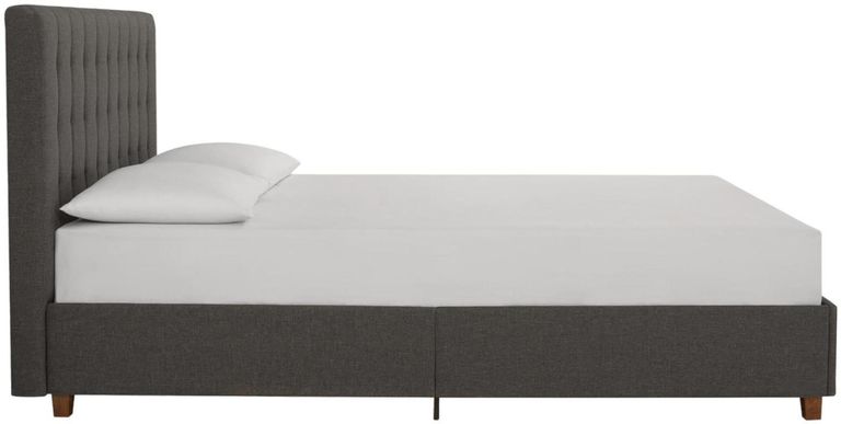 Erie Grey Linen Upholstered 5ft King Size Bed - 4108429UK