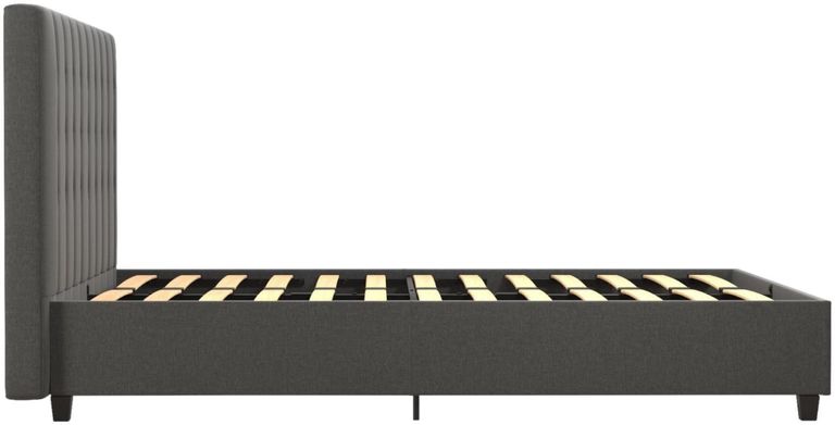 Erie Grey Linen Upholstered 5ft King Size Bed - 4108429UK