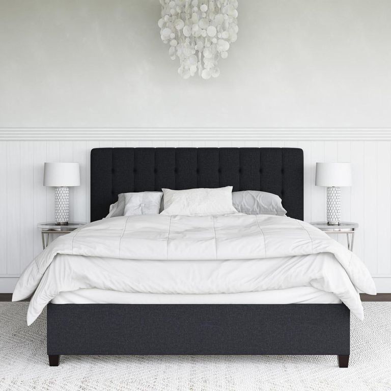 Erie Grey Linen Upholstered 5ft King Size Bed - 4108429UK